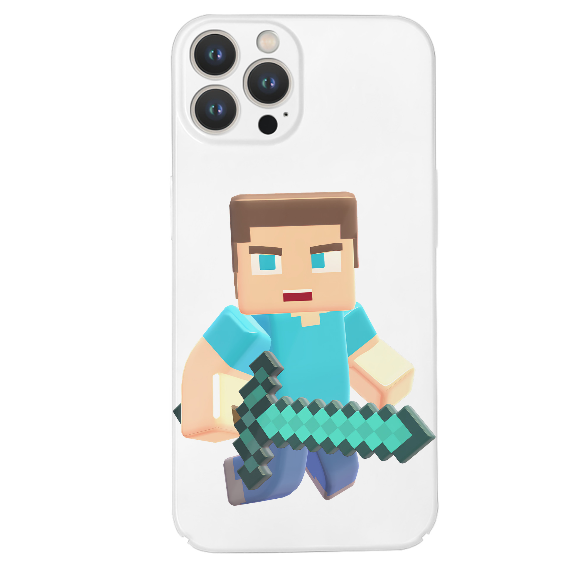 （画像用） マインクラフト ブロックの世界 Minecraft MC Block world 【iPhone 14シリーズ対応】ハードケース